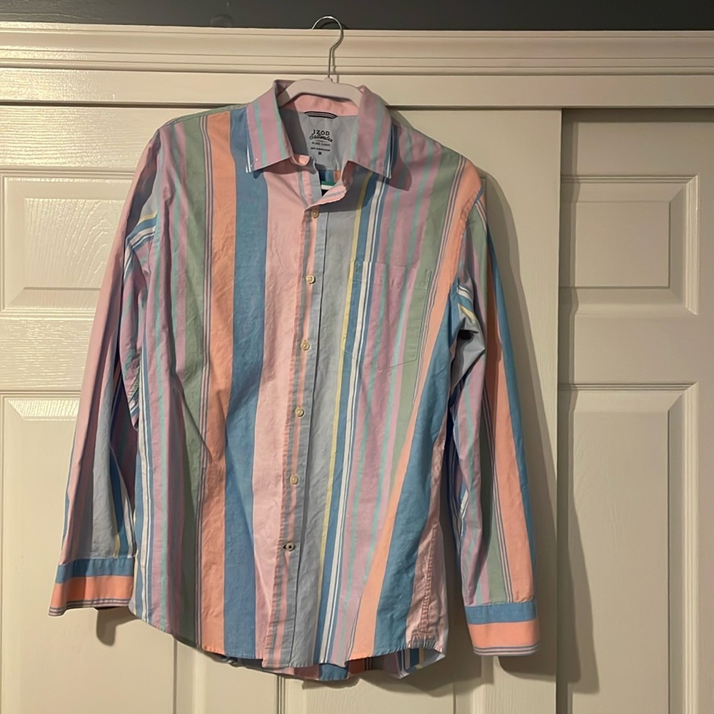 *Retro* Miami Vice Izod Button Down - Medium, Relaxed Fit